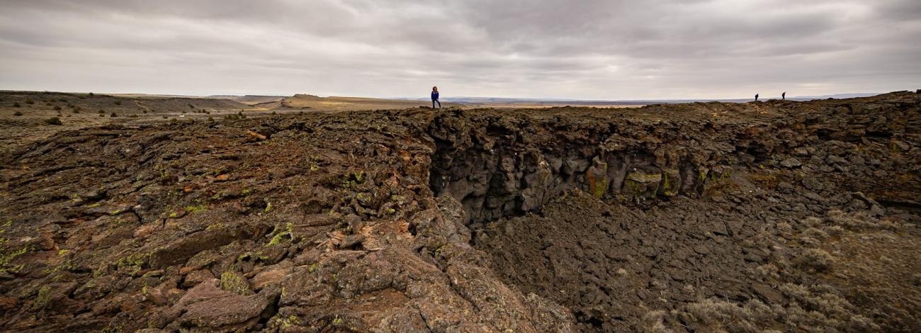 Early springtime view of Lava Pit Crater
