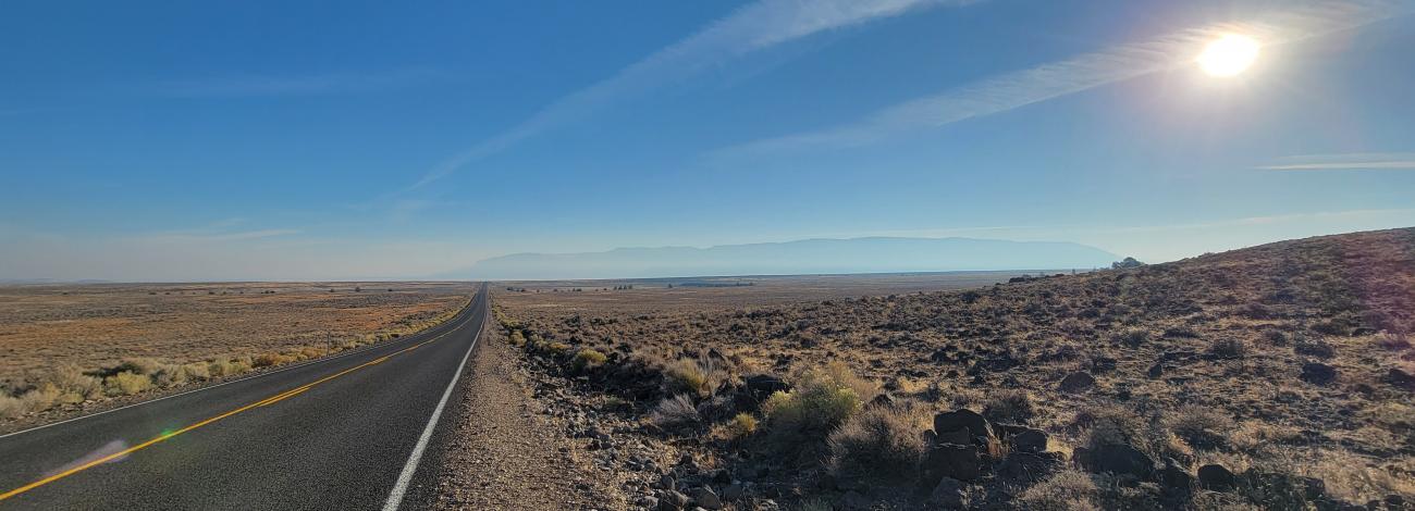Solitude along a paved portion of the Back Country Byway.