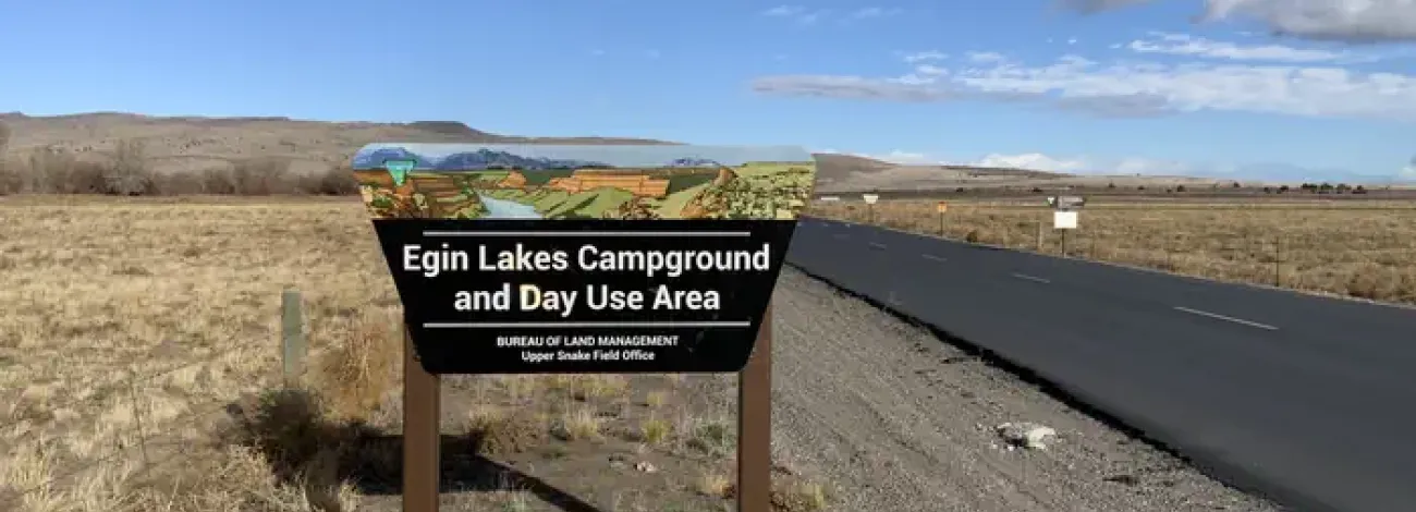 Egin Lakes Campground Entrance Sign