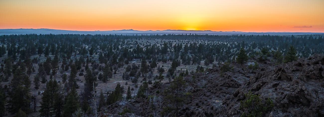 Sunset atop Sand Rock in Lost Forest