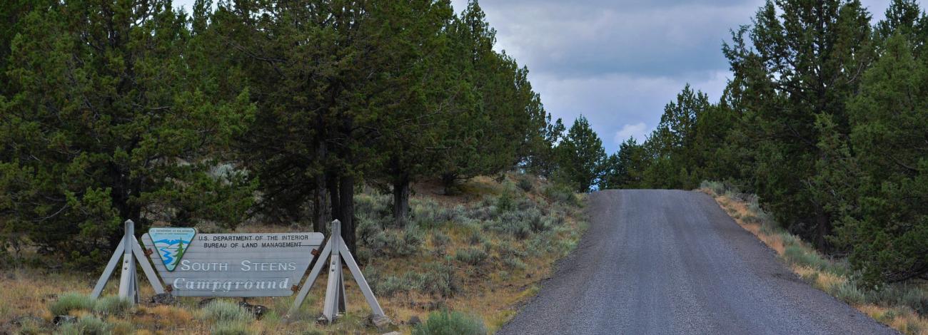 South Steens Campground sign